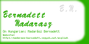 bernadett madarasz business card